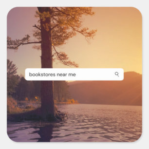 Bookstores near me by the Lake Square Sticker