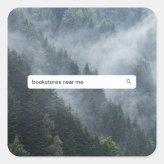 Bookstores near me in the Woods Square Sticker