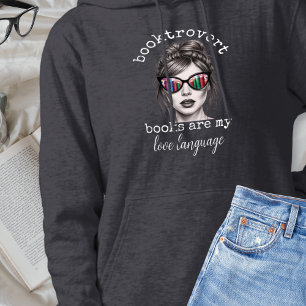 Booktrovert Books Are My Love Language Womens Hoodie