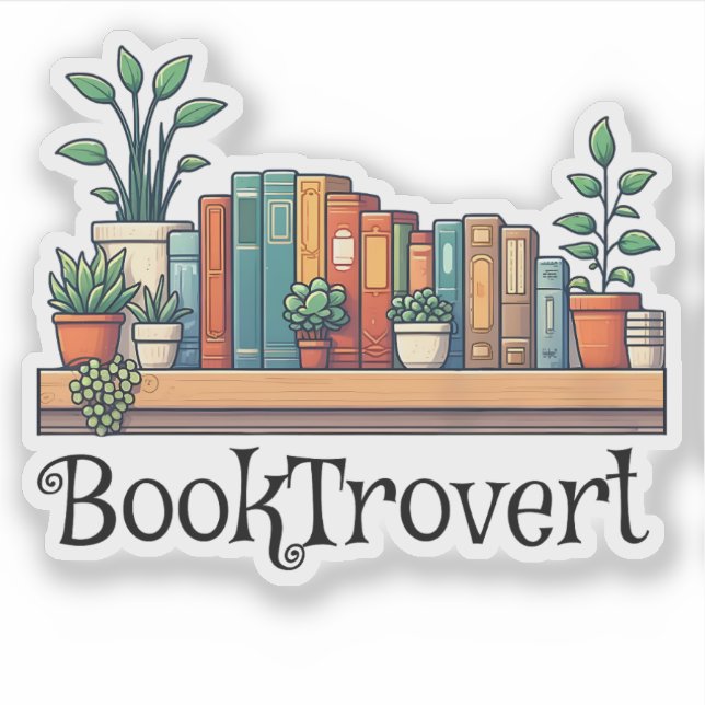 Booktrovert Botanical Inspired Bookish Book Lover (Front)