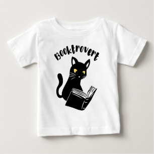 Booktrovert cat with book baby T-Shirt