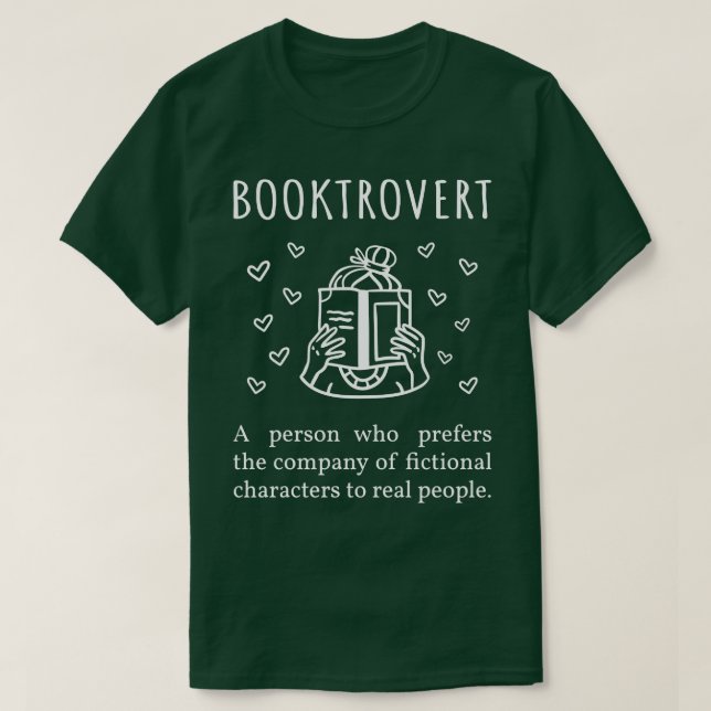 Booktrovert Definition III Book Lover T-Shirt (Design Front)