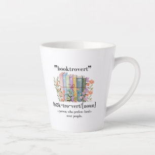 "Booktrovert" Definition  Latte Mug