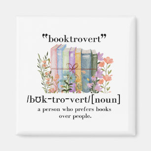"Booktrovert" Definition Magnet