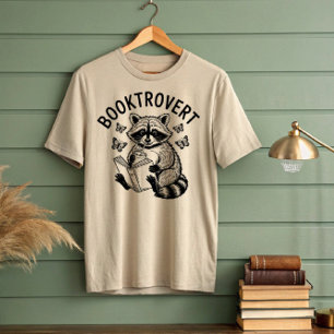 Booktrovert Racoon Reading Drink T-Shirt