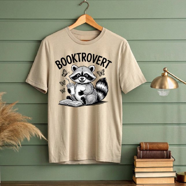 Booktrovert Racoon T-Shirt (Creator Uploaded)
