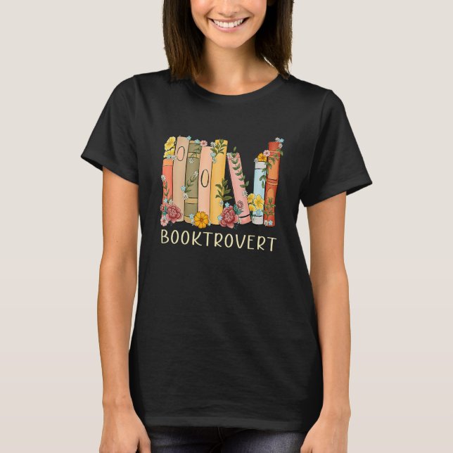 Booktrovert Reading Librarian T-Shirt (Front)