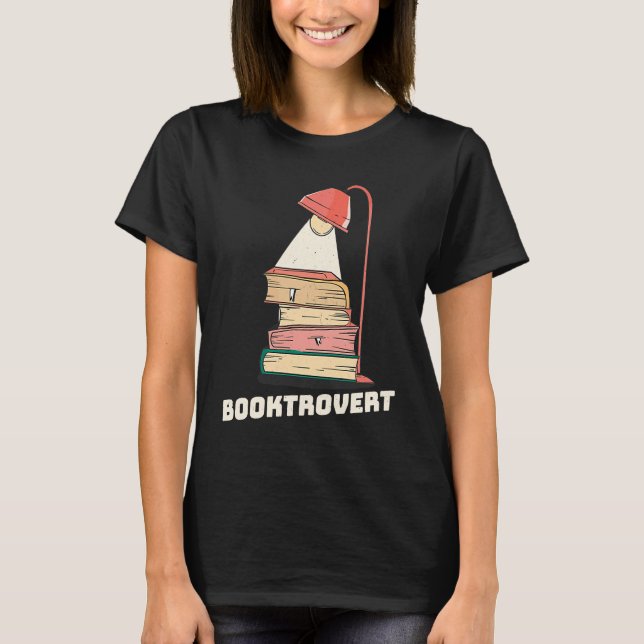 Booktrovert  Reading Reader Bookworm Teacher T-Shirt (Front)