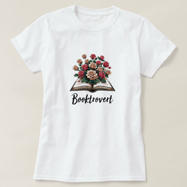 Booktrovert Wildflowers T-Shirt (Design Front)