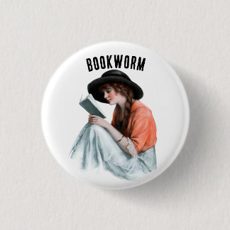 Bookworm, 3 Cm Round Badge