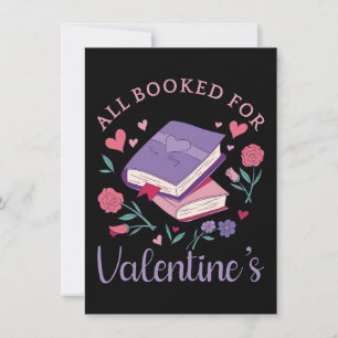 Bookworm - All Booked For Valentine's II Holiday Card