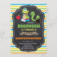 bookWorm Back to school Party Invitation