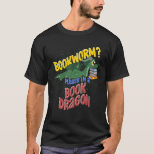 Bookworm Book Reading Mythical Creature Cute Book T-Shirt