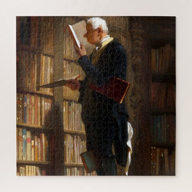 Bookworm Carl Spitzweg Art Jigsaw Puzzle (Vertical)