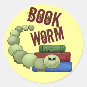 Bookworm Classic Round Sticker