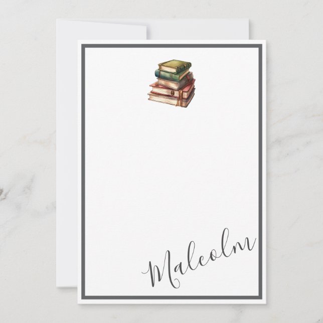 Bookworm customised name card (Front)