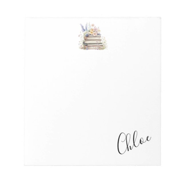 Bookworm customized name notepad (Front)
