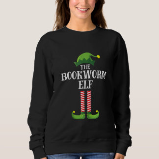 Bookworm Elf Matching Family Group Christmas Party Sweatshirt