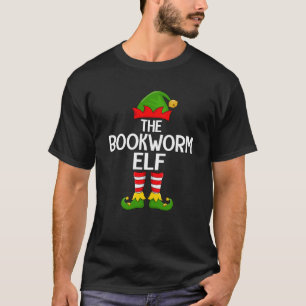 Bookworm Elf Xmas Matching Family Elf Squad Christ T-Shirt