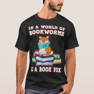 Bookworm Funny Reading Book Fox Reader T-Shirt