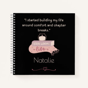Bookworm gift Spiral Notebook