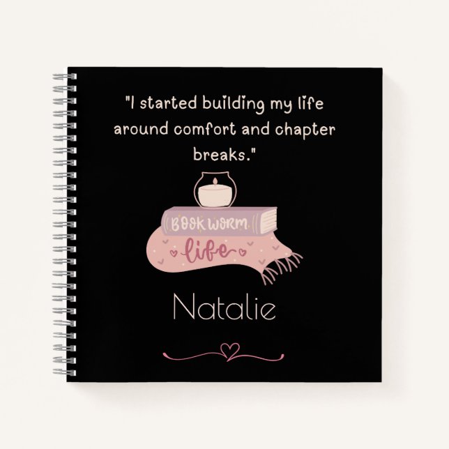 Bookworm gift Spiral Notebook (Front)
