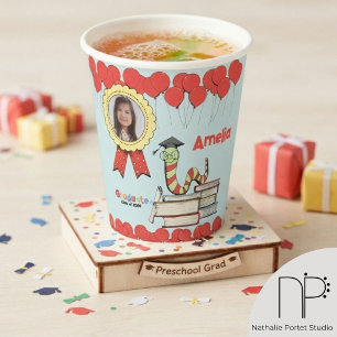 Bookworm Graduation Paper Cups