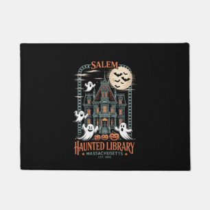 Bookworm Halloween Shirt Haunted Library Doormat