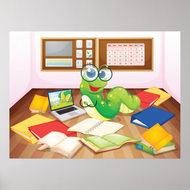 Bookworm In Class Poster (Front)