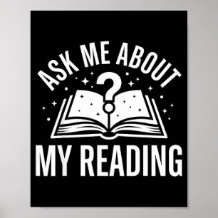 Bookworm librarian - reading books men women - poster