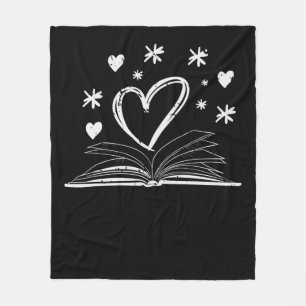 bookworm librarian valentines day gift book fleece blanket