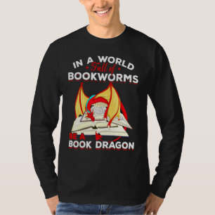 Bookworm Mythical Creature Reading Book Dragon T-Shirt