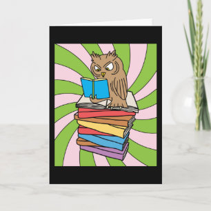 Bookworm Owl Library Bookworm Card