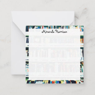 Bookworm personalised stationery card