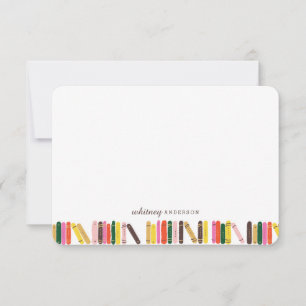 Bookworm Personalised Stationery Note Card