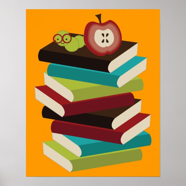 Bookworm Poster for Reading (Front)