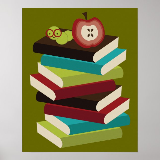 Bookworm Poster for Reading (Front)