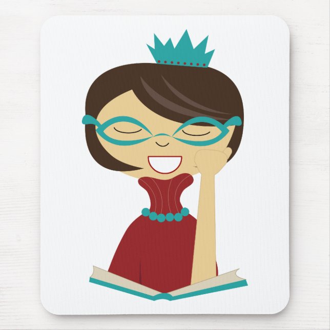 Bookworm Princess Mouse Pad (Front)
