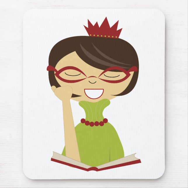 Bookworm Princess Mousepad for Kids (Front)