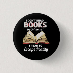 Bookworm Read Books, Books 3 Cm Round Badge