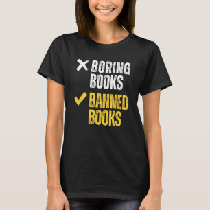 Bookworm Reader Banned Books Reading Retro librari T-Shirt