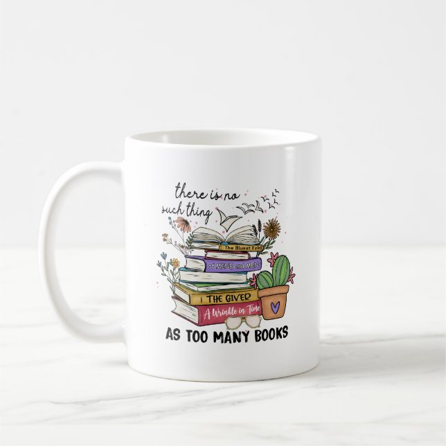 Bookworm Reader Coffee Mug gift for Book Lover (Left)