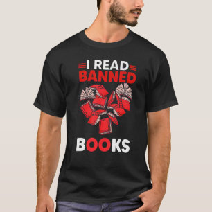 Bookworm Reading Book Ban Reader I Read Banned Boo T-Shirt
