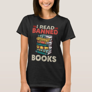 Bookworm Reading Book Ban Reader I Read Banned Boo T-Shirt