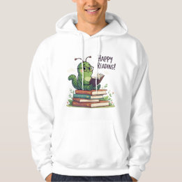 Bookworm Reading Design Hoodie