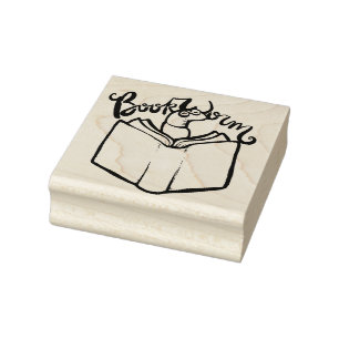 Bookworm                                           rubber stamp