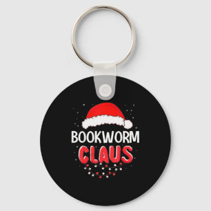 Bookworm Santa Claus Christmas Matching Costume Key Ring