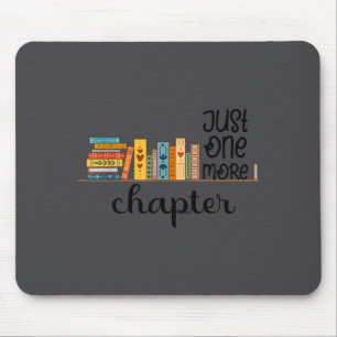 Bookworm Woman Reading Fiction Novels Library Book Mouse Pad