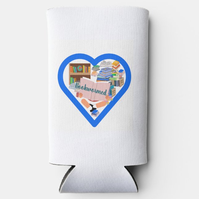 Bookwormed Seltzer Can Cooler (Front)