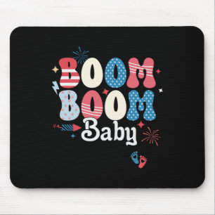 Boom Boom Baby 4th July Independence Day Tee  Mouse Pad